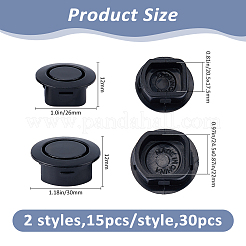 30 pièce 2 styles de couvercles en plastique&nbsp;FIND-FH0017-43A