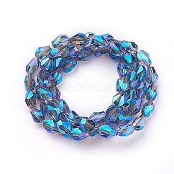 Стеклянные бусины с гальваническим покрытием  EGLA-I009-FR03