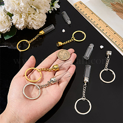 Porte-clés en acrylique et en fer&nbsp;AJEW-FG0005-94B