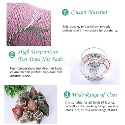 100м макраме 2-слойная хлопковая тесьма&nbsp;MAKN-PW0001-097A-02