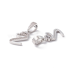 Pendentifs en zircone cubique micro-pavés en laiton écologiques&nbsp;KK-K265-01P-Z