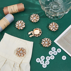 Запонки из сплава и пластиковые пуговицы HJEW-NB00243