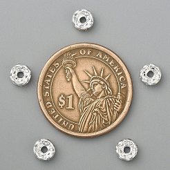 Латунные хрустальные бусины-разделители со стразами&nbsp;LS-X-RB-A006-6MM-S