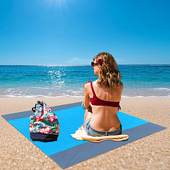 Квадратный водонепроницаемый коврик для пикника из полиэстера с 4 колышком&nbsp;AJEW-WH20080-37A