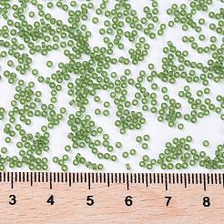 MIYUKIラウンドロカイユビーズ  日本製シードビーズ  （rr158f）マット透明オリーブ  15/0  1.5mm  穴：0.7mm  約5555PCS /ボトル  10 G /ボトル&nbsp;SEED-JP0010-RR0158F