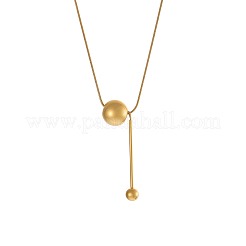 Colliers à pendentif rond en acier inoxydable 304&nbsp;NJEW-OY002-56G