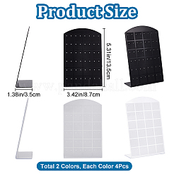 8 шт. 2 цвета 48 отверстия акриловые подставки для сережек EDIS-CP0001-03