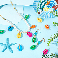 30 шт. подвески из натуральной ракушки каури SSHEL-GA0001-15