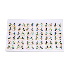 Серьги-гвоздики из натурального жемчуга в форме бабочки из латуни PEAR-N020-06U