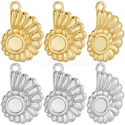 12 шт. подвеска-кабошон из нержавеющей стали 304 двух цветов STAS-BBC0007-39