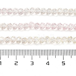 Transparent bemalte Glasperlenstränge&nbsp;X1-DGLA-A034-T4mm-A25