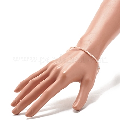 ナチュラルピンクオパールラウンドビーズストレッチブレスレット  女性のためのアクセサリー用原石のアクセサリー  内径：2-3/8インチ（6.1cm）  ビーズ：2mm&nbsp;BJEW-JB07748-04