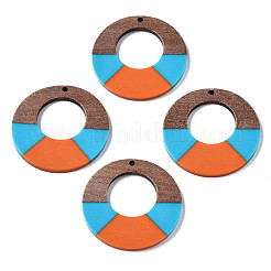 Pendentifs en bois de résine et de noyer&nbsp;RESI-S389-068A