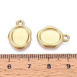 Оправы для подвесок из нержавеющей стали 304 в виде кабошонов&nbsp;STAS-T067-11G