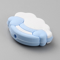 Perline in silicone ecologico per uso alimentare nuvola e arcobaleno&nbsp;SIL-WH0014-33D