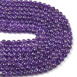 Natürlichen Amethyst Perlen Stränge&nbsp;G-L654-O01-8mm