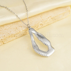 Halsketten mit Anhänger in Muschelform aus Edelstahl 304 für Damen&nbsp;WG18B3C-02
