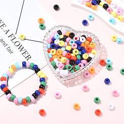 200шт 10 цвета непрозрачные пластиковые бусины KY-YW0001-86