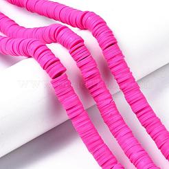 Плоские круглые бусины из глины ручной работы полимерные&nbsp;CLAY-R067-10mm-31