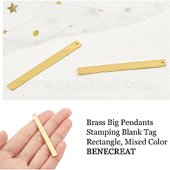 40 шт. 5-х цветные латунные большие подвески&nbsp;KK-BC0002-20