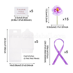 Прозрачные подарочные коробки для упаковки конфет из ПВХ с лентой и искусственным цветком&nbsp;CON-TAC0001-20E