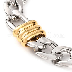 Браслеты-цепочки Figaro из нержавеющей стали 304 для женщин&nbsp;BJEW-G711-11GP