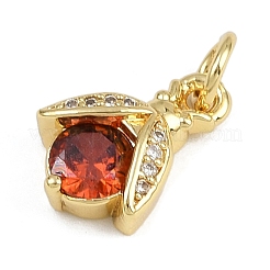 Подвески из микрофибры в форме насекомых из латуни с кубическим цирконием&nbsp;LS-KK-Z123-10G