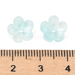 Окрашенные и нагретые стеклянные колпачки для бусин&nbsp;GLAA-C042-01F