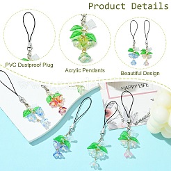 12 шт. 6-цветные акрил HJEW-CJ00077