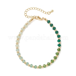 Браслеты-рондели из латуни и окрашенного натурального малазийского нефрита для женщин&nbsp;BJEW-JB13323-04
