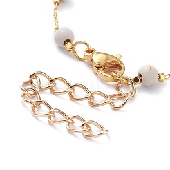 Круглые браслеты из синтетической бирюзы из бисера&nbsp;BJEW-JB05274-03