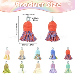 10 шт. 10-х цветные хлопковые подвески-кисточки&nbsp;FIND-YW0011-74