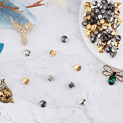 60 шт. Основа для броши из сплава 3 цветов PALLOY-FG0004-41