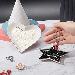 Фарфоровая ювелирная тарелка DJEW-FG0001-06