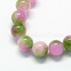 Brins de perles de pierres précieuses de jade persan teint naturel&nbsp;G-R271-12mm-XP25