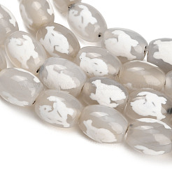 Chapelets de perles d'agate naturelle&nbsp;GG-CBA4812-A02-10x14MM