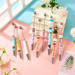 6шт. 6 стиля печатной пластиковой шариковой ручки&nbsp;AJEW-TA0001-82