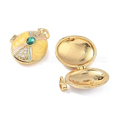 Латунь эмаль Locket подвески KK-F923-01G