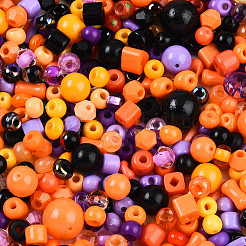 Стеклянные бусины на тему хэллоуина&nbsp;SEED-N007-13J