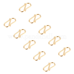 304ステンレススチールSフック留め具  ゴールドカラー  12.5x6.5x1mm  穴：3~3.5mm  50個/箱&nbsp;STAS-UN0004-91G