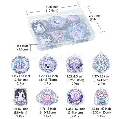 16 шт. 8 стильные акриловые подвески с принтом на Хэллоуин MACR-FS0001-41