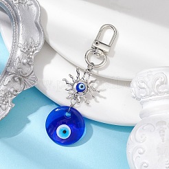 Occhio di cavallo/cuore/stella/mano di Hamsa/rotondo piatto con decorazioni pendenti in muratura del malocchio&nbsp;HJEW-JM01997