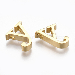 304ステンレスペンダント  ゴールドカラー  文字L  文字.y  12x11x3mm  穴：1.8mm&nbsp;STAS-T041-10G-Y