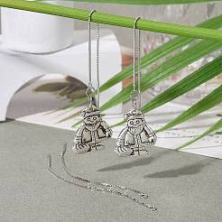 Фурнитура для сережек-гвоздиков из стерлингового серебра с родиевым покрытием&nbsp;STER-G022-04P