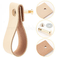 Прямоугольные кожаные ручки ящиков&nbsp;AJEW-WH0251-77G