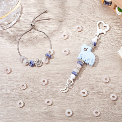 30 шт. натуральные европейские бусины из розового кварца&nbsp;G-SP0001-01A-04