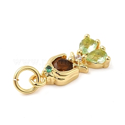 Реечное покрытие латунь с подвесками из кубического циркония&nbsp;KK-Q784-10G-01