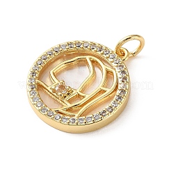 Pendentifs en laiton zircon cubique transparent&nbsp;CU-CBA03AF-06A-G