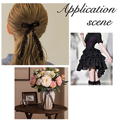 10 ярд полиэстеровой плиссированной эластичной кружевной отделки SRIB-DC0001-06A