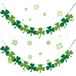 4 Beutel Filz-Kleeblatt-Hängebanner zur Dekoration des St. Patrick's Day&nbsp;AJEW-CY0002-43